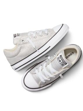 Converse - Kids' Street Low Slip-On Sneakers - Gray Shimmer retail $60